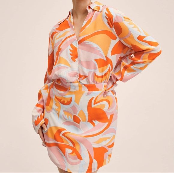 Mango Colorful Patterned Mini Dress - Picture 7 of 11